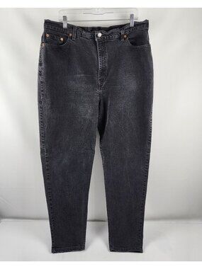 Levis 550 Jeans Womens 20M Black Relaxed Fit Tapered Leg Vintage 2000s Denim USA